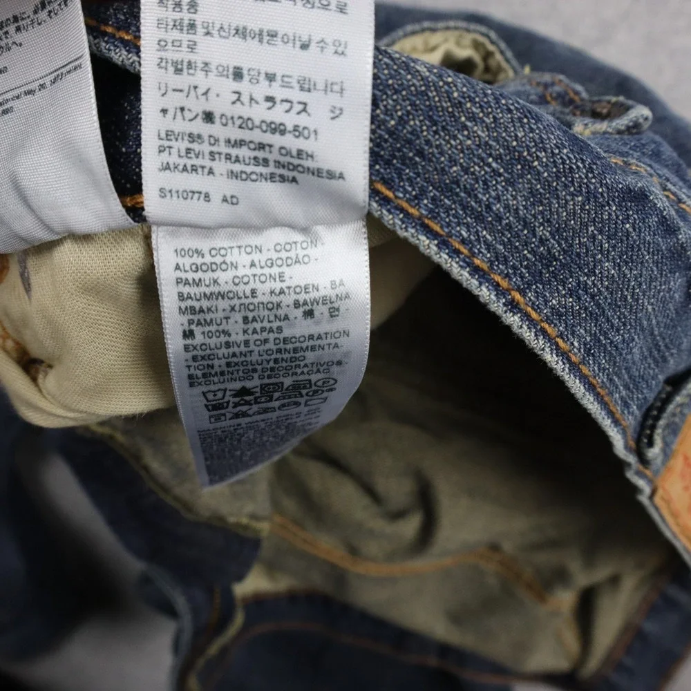 Levi's 559 Jeans Mens 46x27 Relaxed Straight Fit 5-Pocket Cotton Denim Blue‎